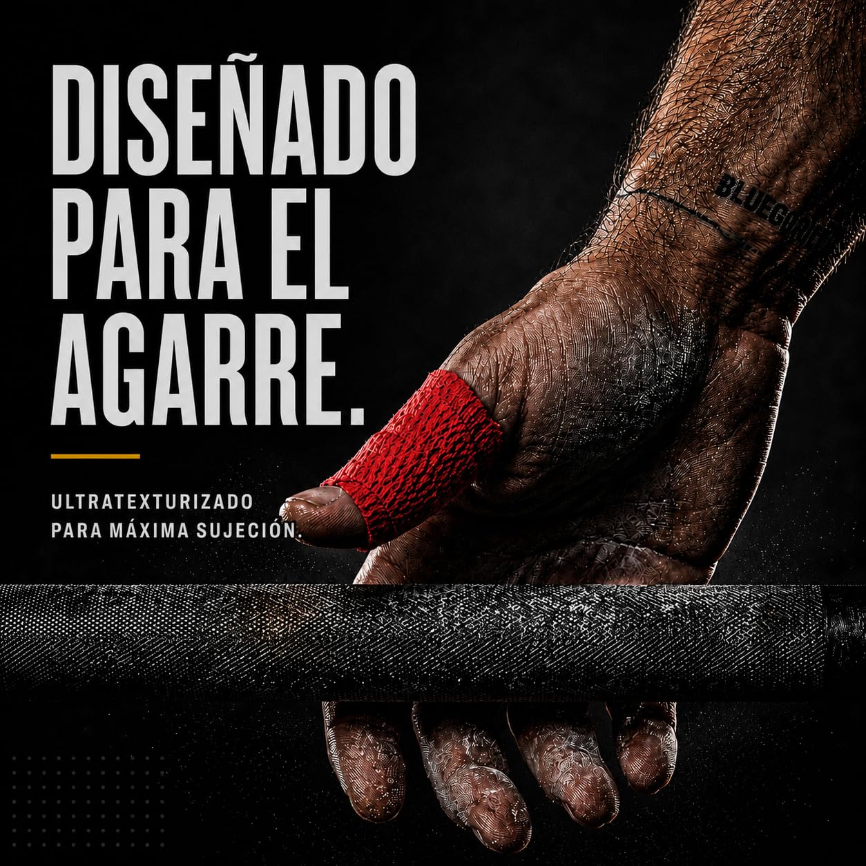 BlueGorilla Tape CrossFit Elástico (Pack 6 Rollos) - Esparadrapo Deportivo Flexible para Hook Grip y Dedos - Incluye Llavero de Regalo - 3.8cm x 7 m.