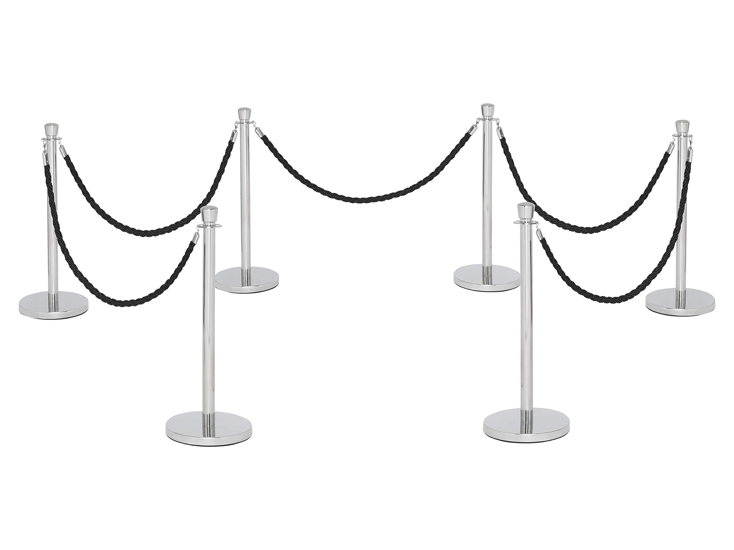 Buy The Workplace Depot Velvet Rope and Stanchion Kit 6 Post VIP Rope