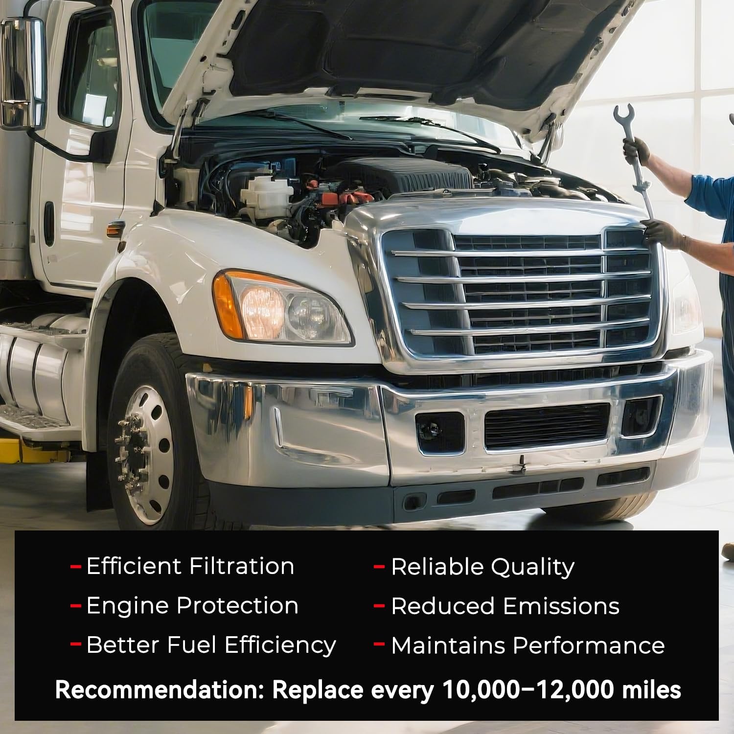 KARPAL 2Pcs Air Filter Compatible with Freightliner Cascadia Coronado 122SD DD13 DD15 Replacement for CA5790 LAF6260A 49478 83478 CA11249