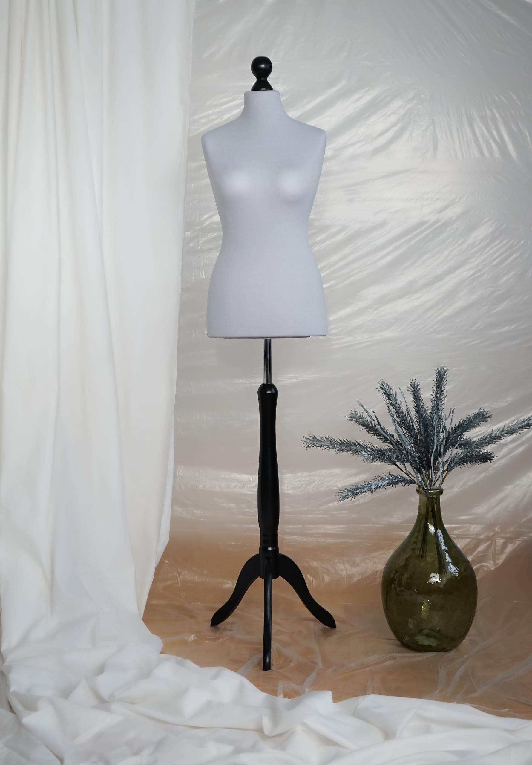 AILANT Manichino donna sartoriale black wood stand (grey, 44/46 L)