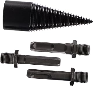 Abaodam Firewood Drill Bit Carbon Steel Log Splitter Drill Bit for Wood Splitter Cordless Auger Handles