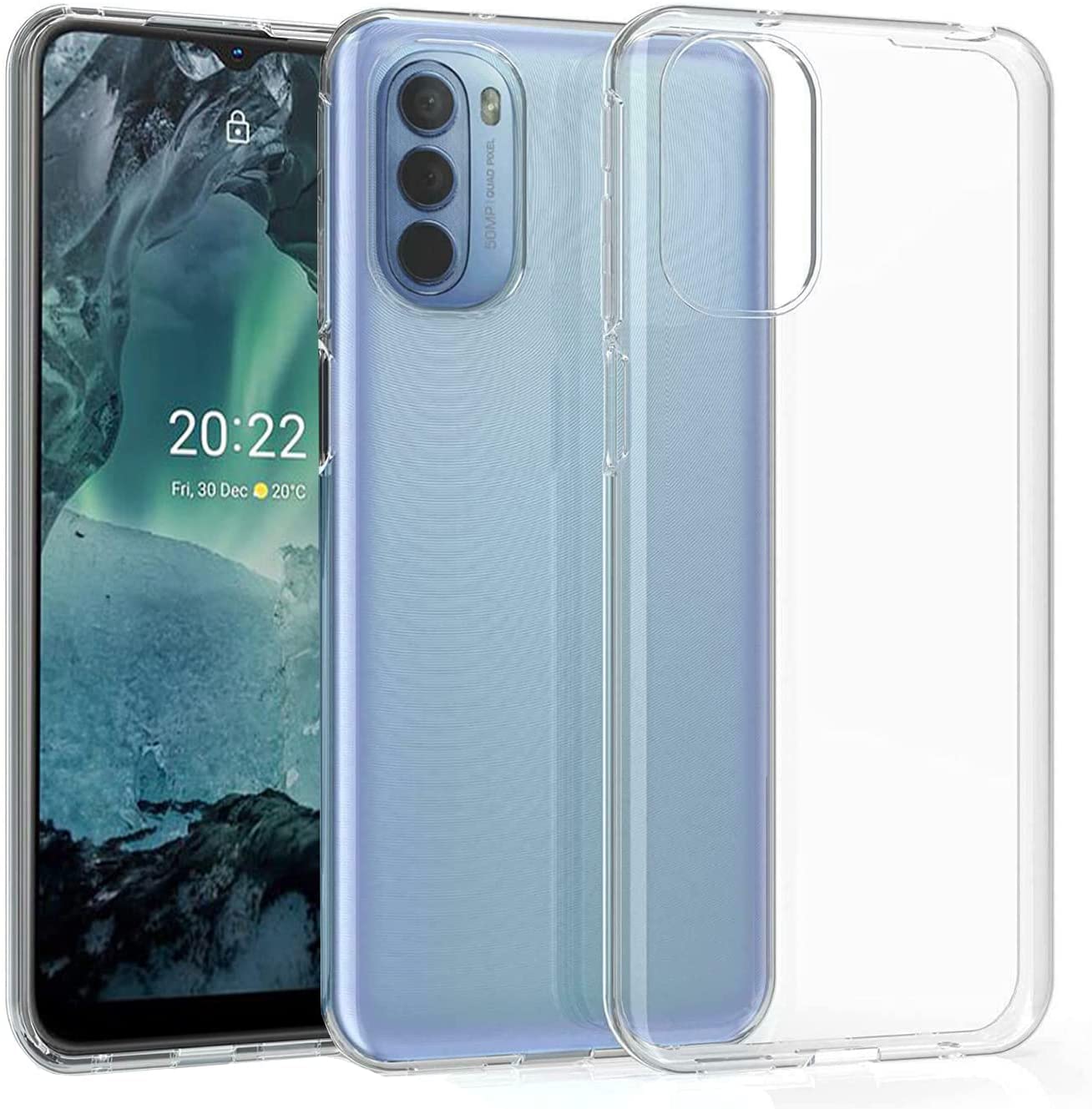 BNBUKLTD Compatible For Nokia G11 / G21 Case [Slim Thin] [Shockproof] Flexible TPU Gel Rubber Soft Skin Silicone Protective Case Cover (Clear) [ Ultra Slim ] [Transparent]