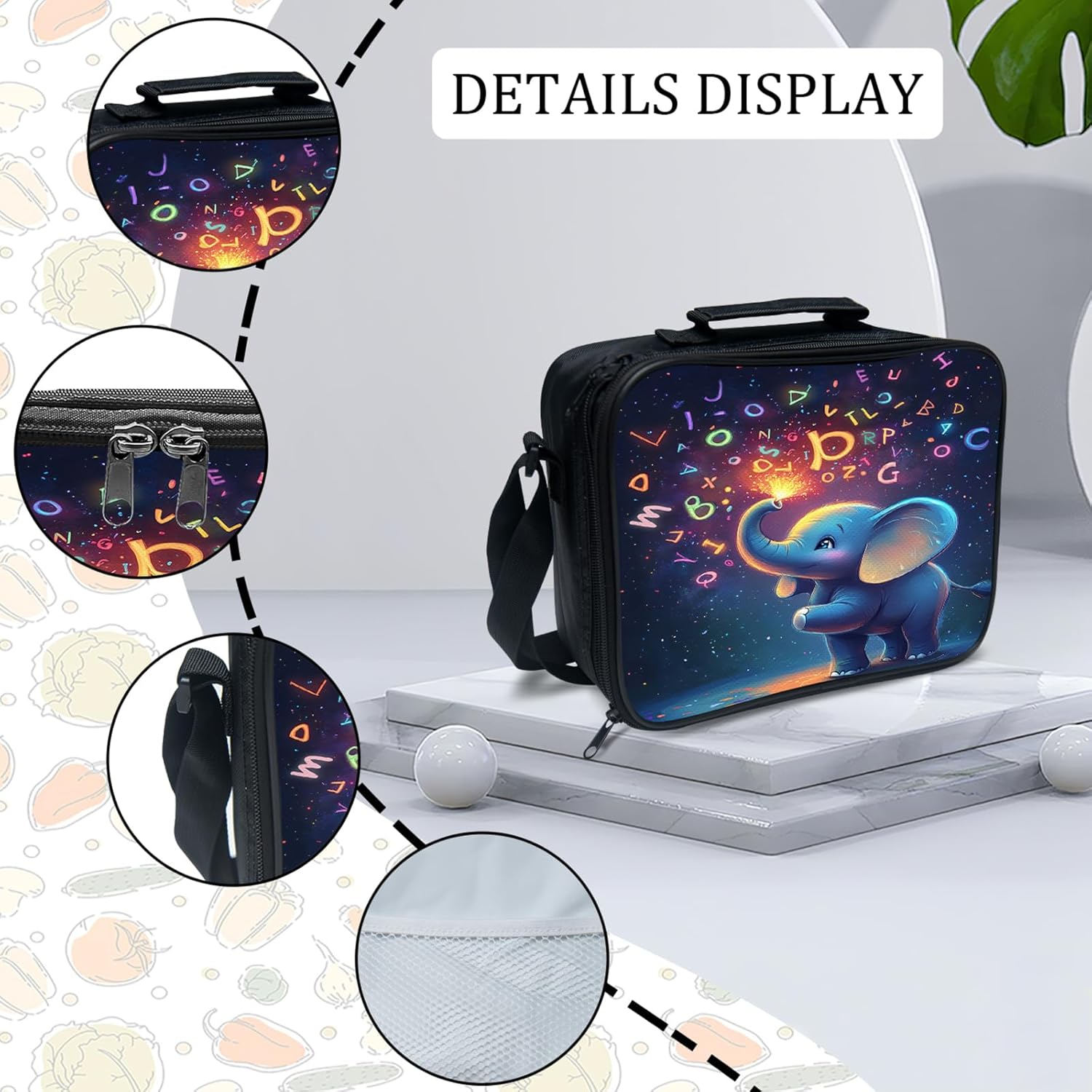 Elephant Backpack for Kids Girls Boys School Bag Cute Backpacks With Lunch Pack Pencil Case 3pcs Children Bookbag Set - Image 4