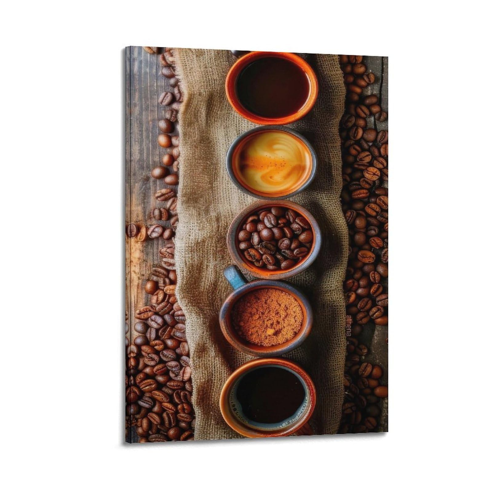 OKAHYS Vintage Coffee Poster Decorative Painting Canvas Wall Artworks Picture 20x30inch(50x75cm)