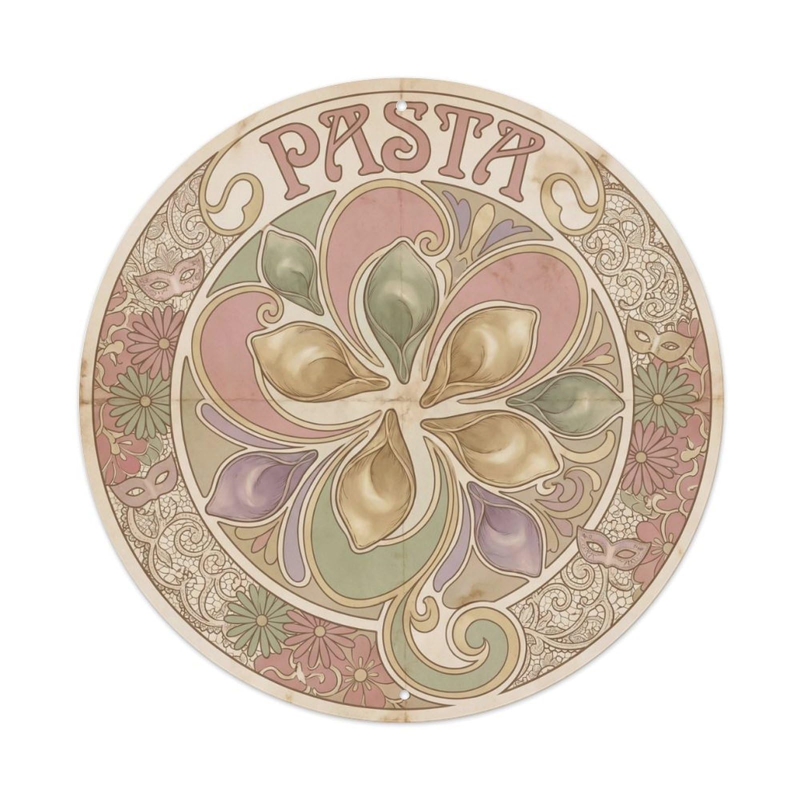 Pasta Lunch Retro Trattoria Food Culture Metal Tin Sign