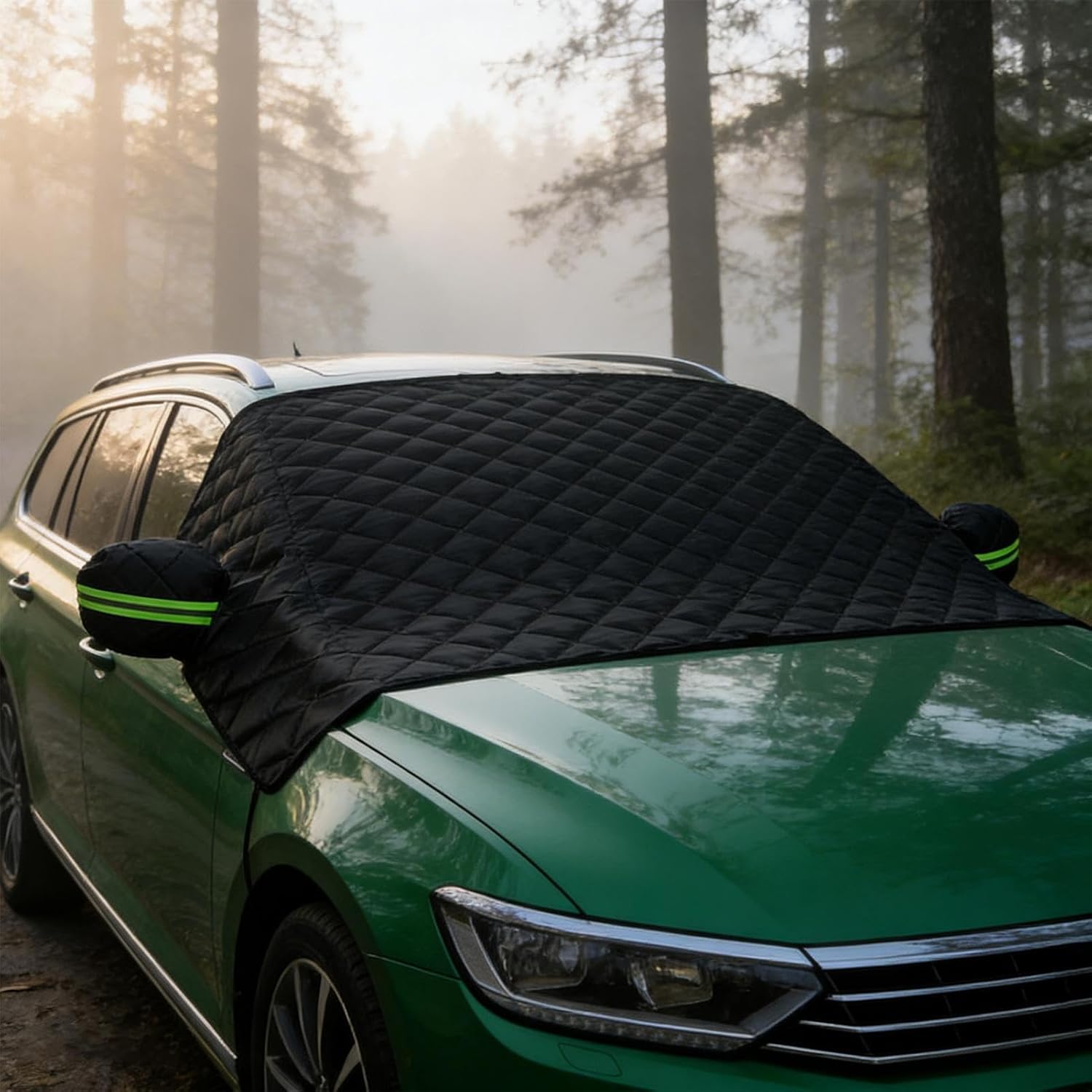 Car Windshield Protector - Snow Ice Cover | with Thicked Windproof Waterproof Shield for Sedan Glass, Outdoor Vehicle Cover for Cold Weather Frost, Rain Protection, Summer Sun Blocking