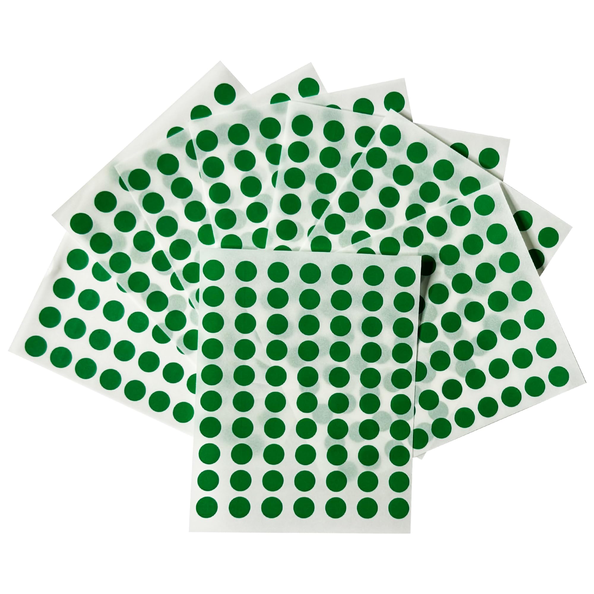 Janrax Pack de 560 auto adhesivo verde etiquetas redondas 8mm - pegatinas