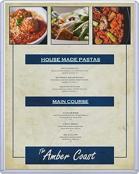 StoreSMART - Rigid Plastic Menu - 8.5" x 11" - 3-Pack - HPP812X11-MENU-3