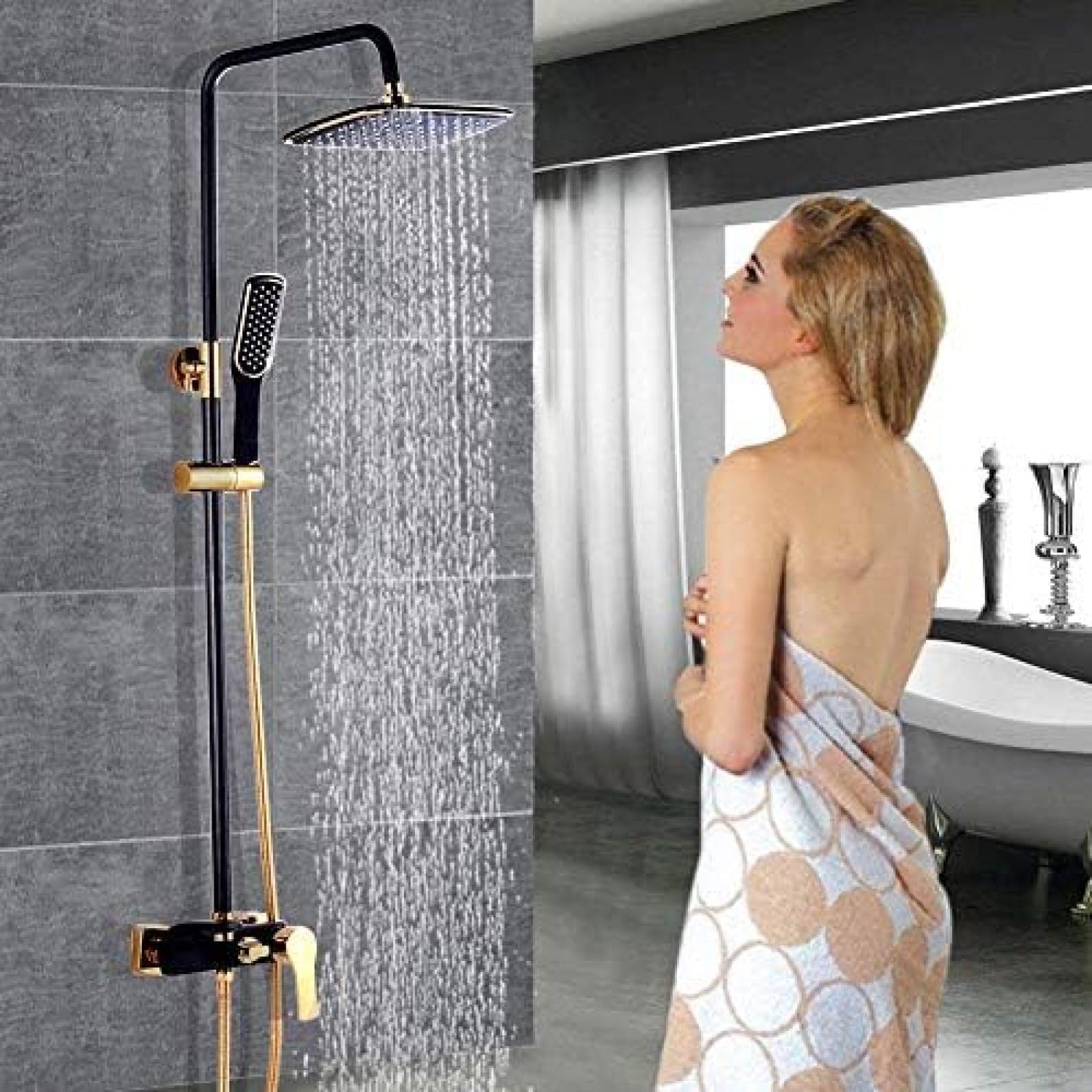 Robinet de douche de salle de bain avec tête 11" pour une thalasso à la maison
