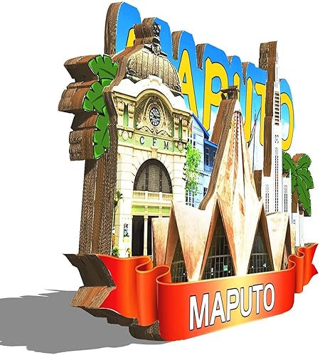 Miniatura 2 de Maputo - Imán de Mozambique para nevera, de madera, 3D, monumentos, viajes, coleccionables, recuerdos, decoración hecha a mano, 2