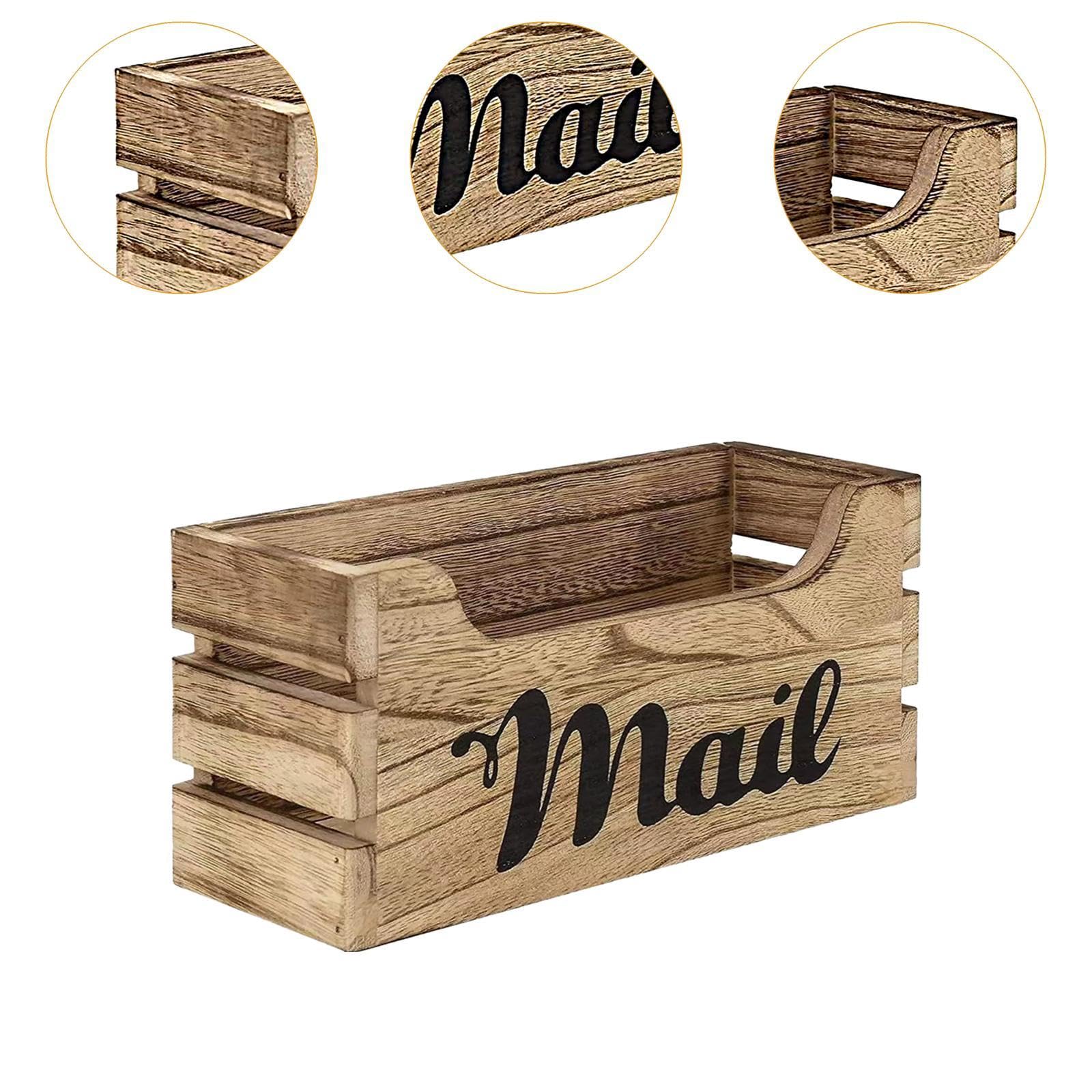 Gralara Organizador de de Madera, Porta Cartas, Regalo de Inauguración de La Casa, Versátil, Montado en La Pared
