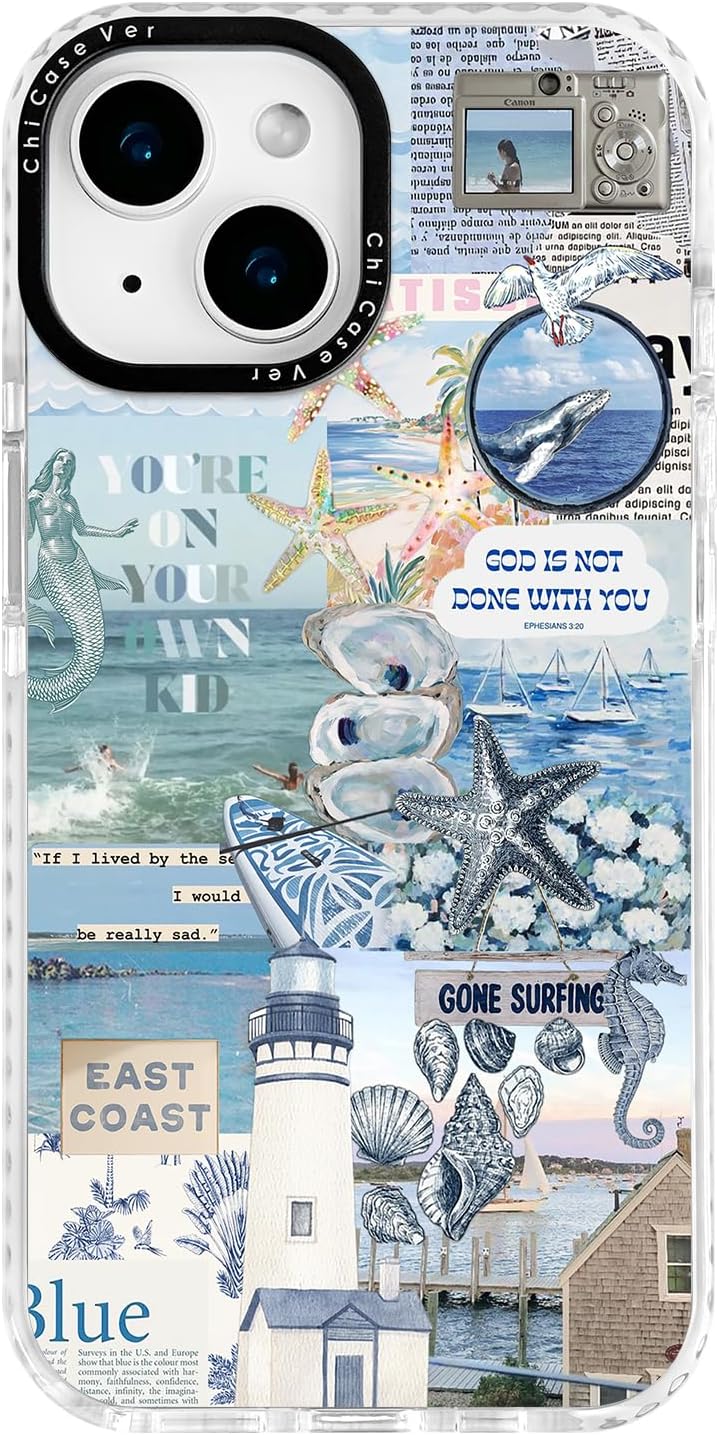 for iPhone 13 / iPhone 14 Case Coastal Inspiration Collage