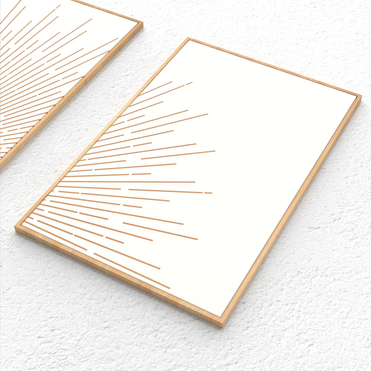 Gisipameis Boho Minimalist Wall Art Set of 3 Framed Canvas Prints with Sun Rising on the Horizon Mid Century Modern Neutral Home Decor Bohemian Style for Living Room Bedroom Bathroom Office 16x24in