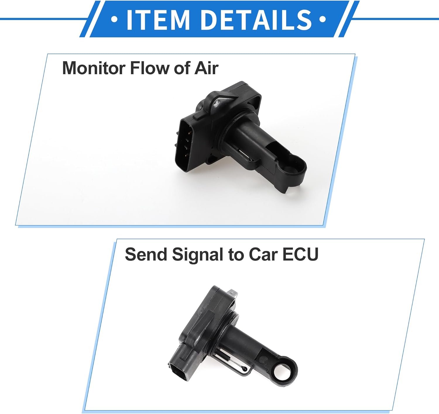 Mass Air Flow Sensor Meter Compatible for Toyota 4Runner 4.0L 2003-2009,Durable Plastic Metal Black