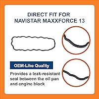 Vista 3 de BTS-3003425C2 Junta de cárter de aceite, compatible con motor Navistar Maxxforce 13, repuesto del mercado de accesorios para OEM 3003425C2, Junta