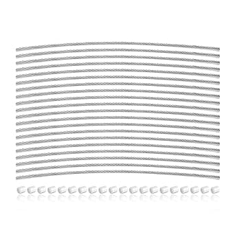 150*1mm Wire Rope und 2mm Round Hole Aluminum Sleeve,20Pcs Security Meter Seals Set,7x7 Strand Core Stainless Steel Cable,Tamper Proof Safety Shipping Security Tag for Sealing Electricity Meters Water