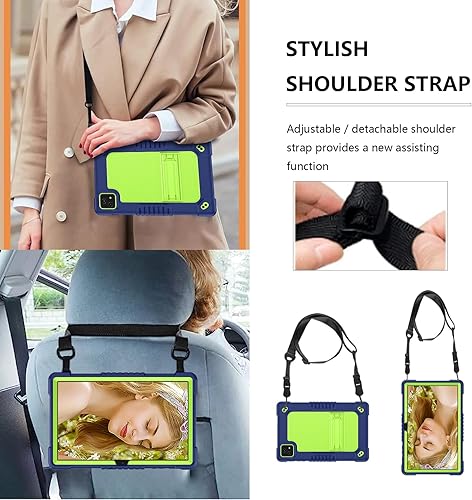 Miniatura 5 de Funda para T-Mobile Revvl Tab 5G, para Revvl Tab 5G, funda resistente a prueba de golpes para niños, funda resistente con correa de atril