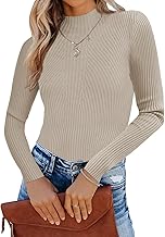 Famulily Long Sleeve Turtleneck Sweaters for Women, Basic Solid Autumn Winter Pullover Jumper Tops