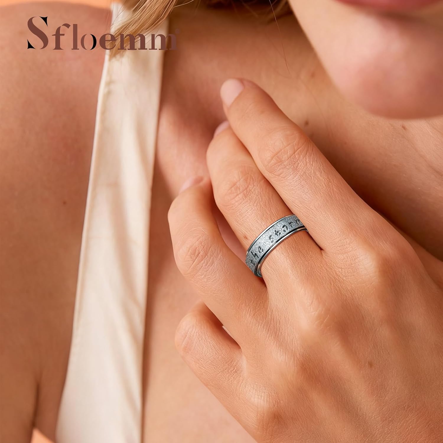 I Am the Storm Inspirational Fidget Spinner Ring for Women & Men-18K Gold Plated Anxiety Ring for Stress Relief, Motivational Jewelry Gift of Hope & Encouragement for Birthday,Christmas & Graduation (Size 6-10) - Image 3