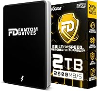 Vista 2 de Fantom Drives Extreme 2TB SSD externo - 2800MB/s, Thunderbolt 3 y 4, USB tipo C, aluminio, 3D NAND TLC, TB3X-2300N2TB