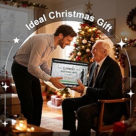 Loowoko Indoor Putting Green with Ball Return, Golf Practice Training Equipment Putting Mat for Home Office, 2025