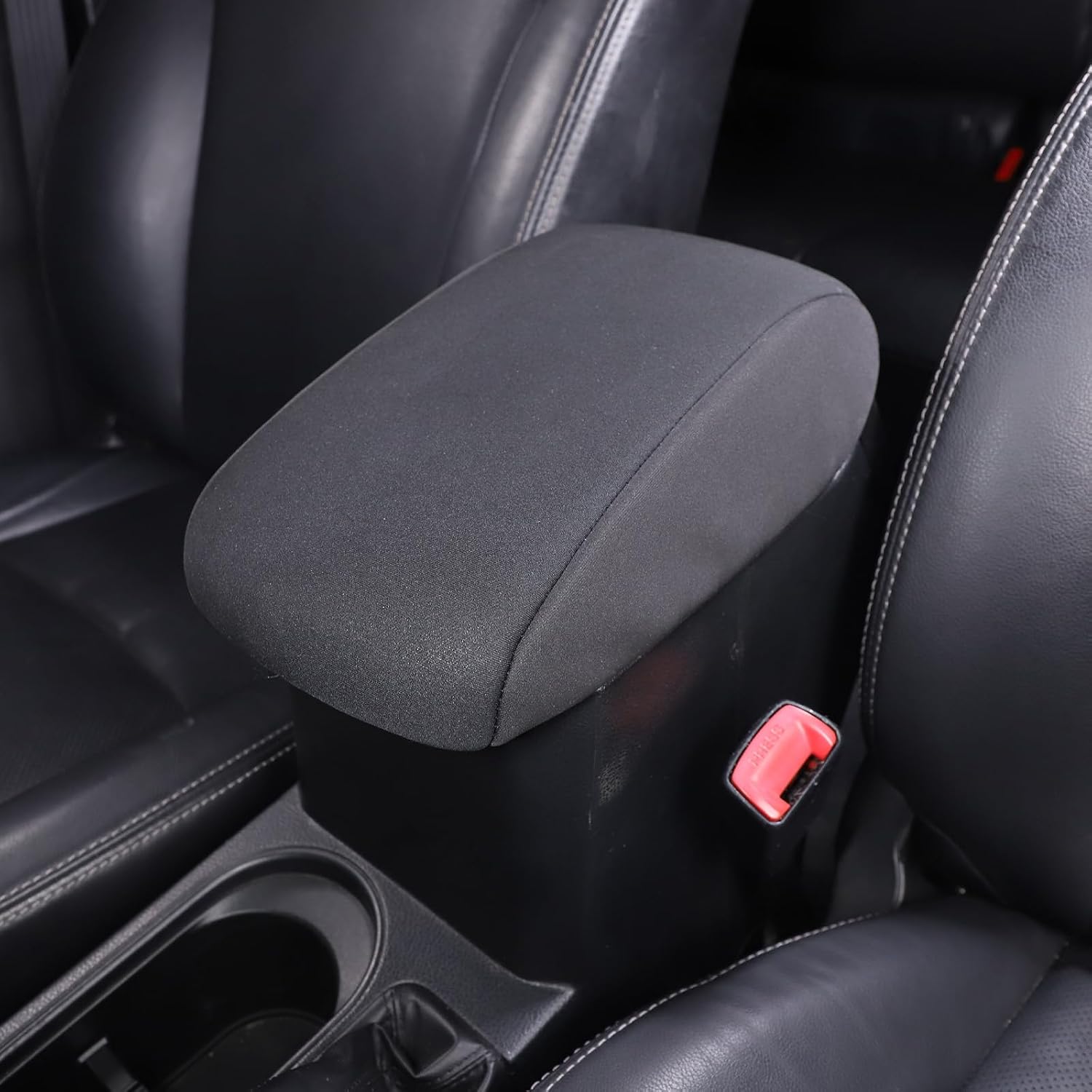 Sekhyna Car Central Control Armrest Cover Compatible with Subaru Forester 2013-2018,Console Box Storage Box Panel Protection Pad,Armrest Protect Trim Accessories Black 1PCS (Cloths)