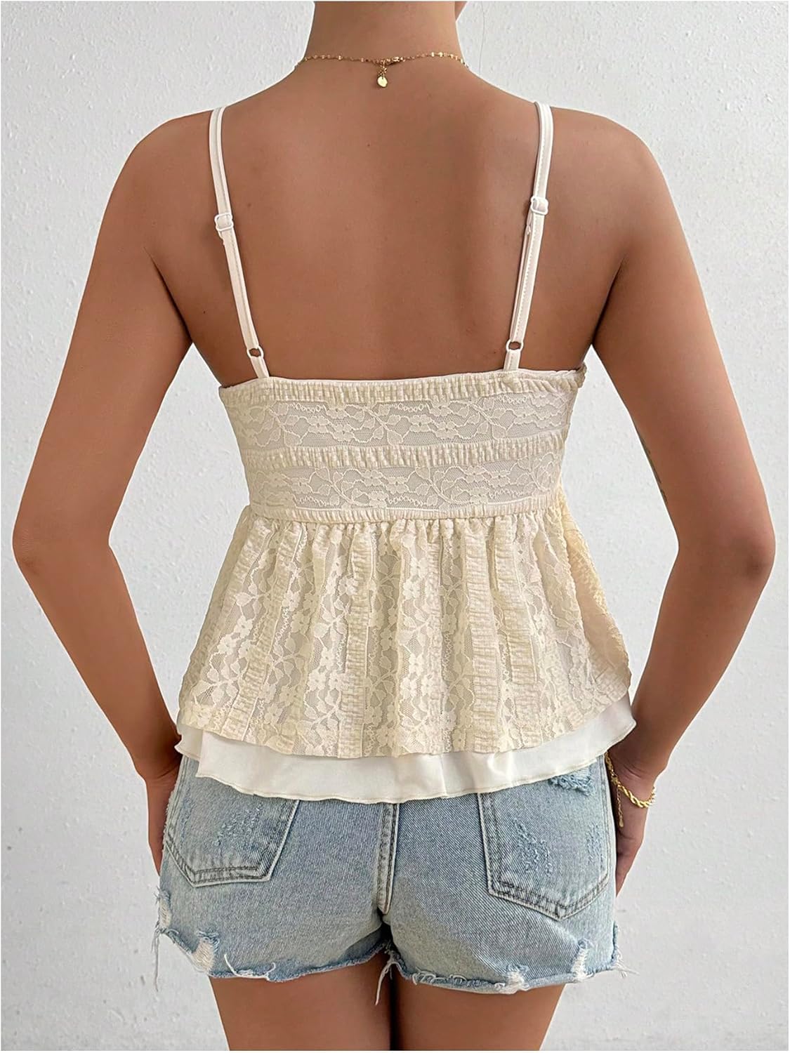 SOLY HUX Womens Babydoll Tops Y2K Summer Cute Flowy Sleeveless Camisole Tops Vintage Shirt - Image 2