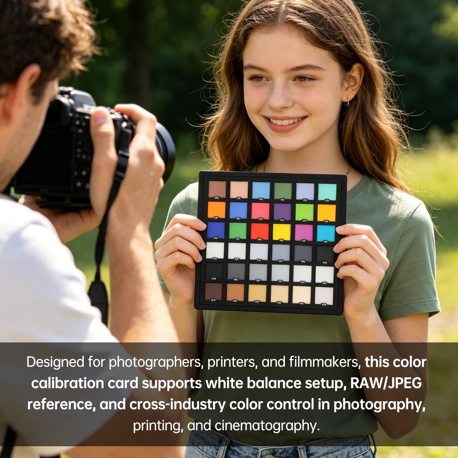Dpofirs Color Checker Kamera-Farbkorrekturkarte, 8,3 X 8,3 Zoll Farbkalibrierungskarte mit 36 ​​Feldern für Foto- und Videofarbgenauigkeit