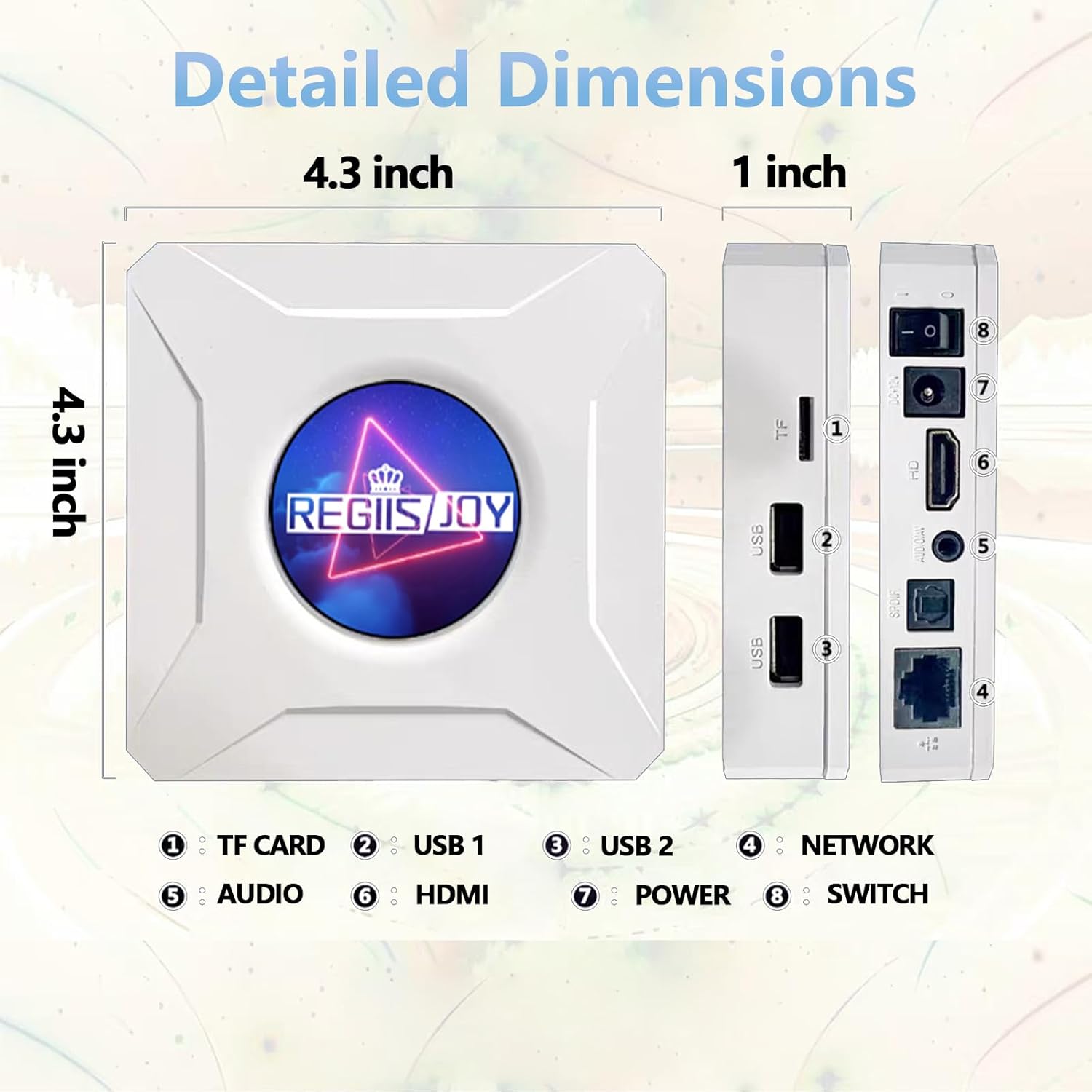 RegiisJoy 36800 in 1 Arcade Game Stick 40+ Emulator mini Console WiFi Game Box, Dual 2.4G USB Wireless Controllers, HDMI Output for 4K TV 256G TF