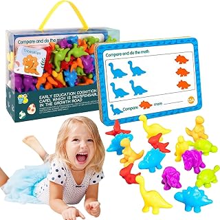 Contadores de dinossauros | /Set Contando Dinossauros Brinquedos para Crianças com Cartões,Conjunto de atividades de contagem de brinquedos de aprendizagem de matemática para crianças de 3 Ngumms