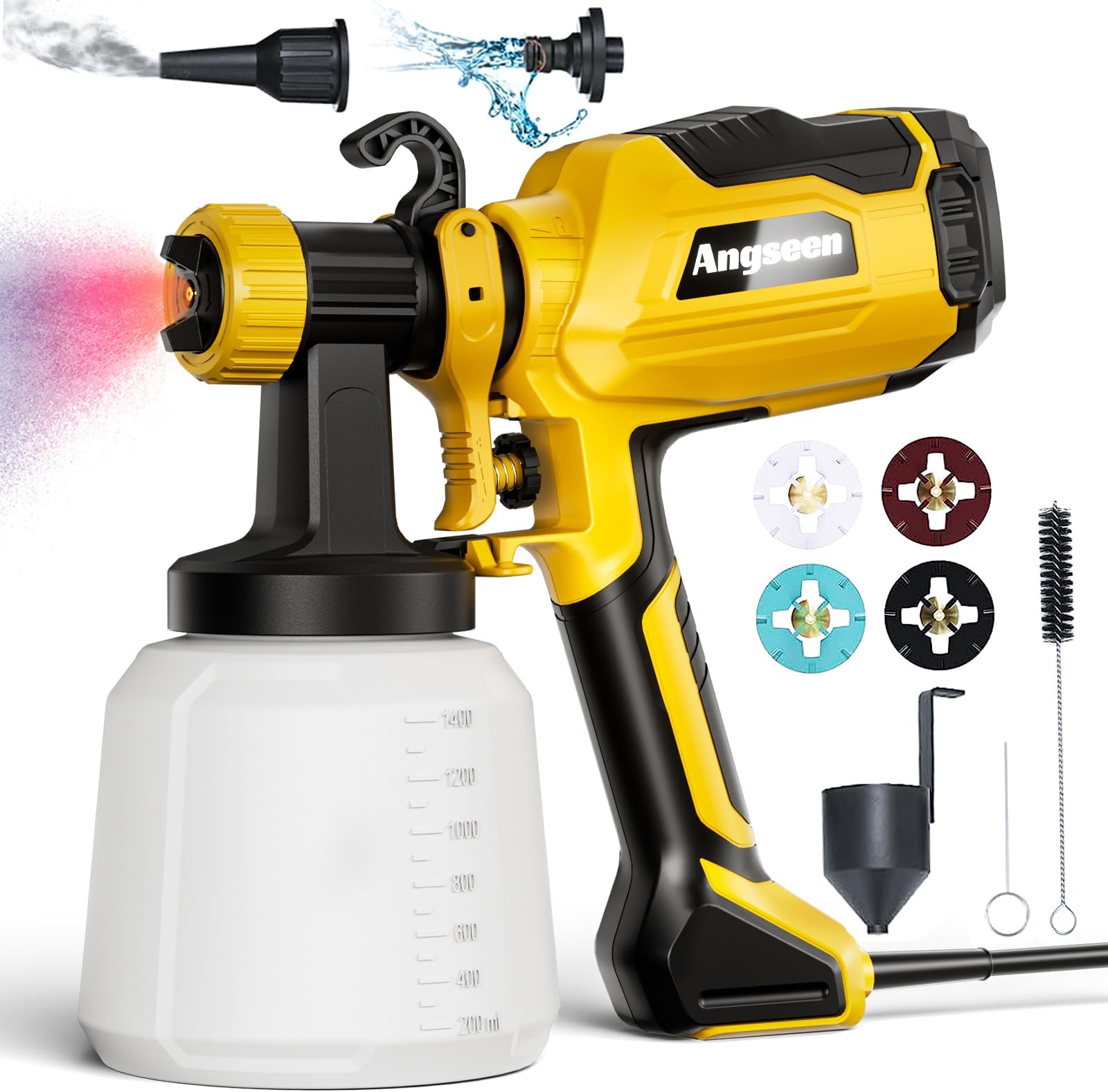 DrfzCa Paint Sprayer, 800W HVLP Adjustable Flow Rate