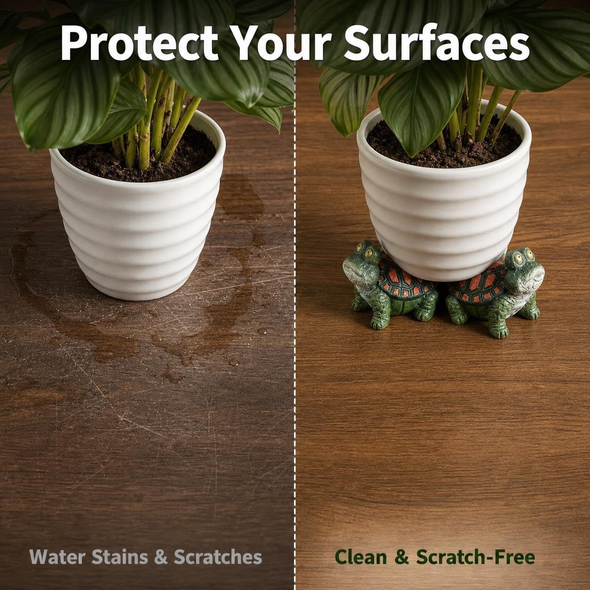 3 Pack Turtle Pot Feet Planter Risers 1.6 Inch Resin Flower Pot Stands image 4