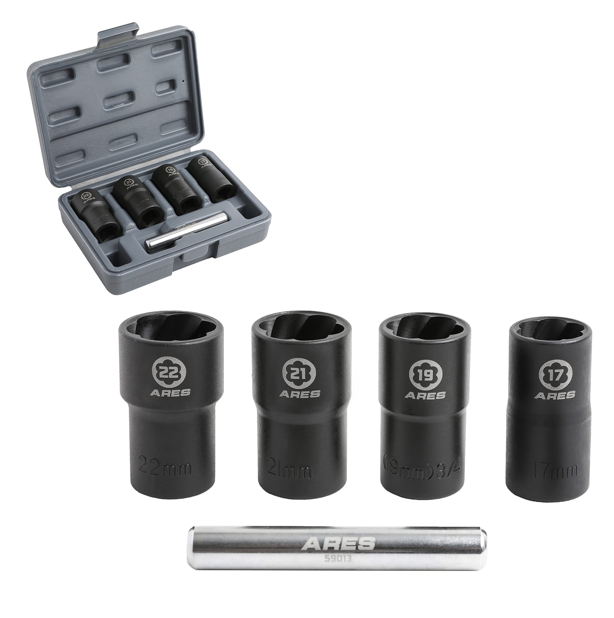Amazon.com: ARES 59013-5-Piece Damaged Lug Nut Remover Socket Set  
