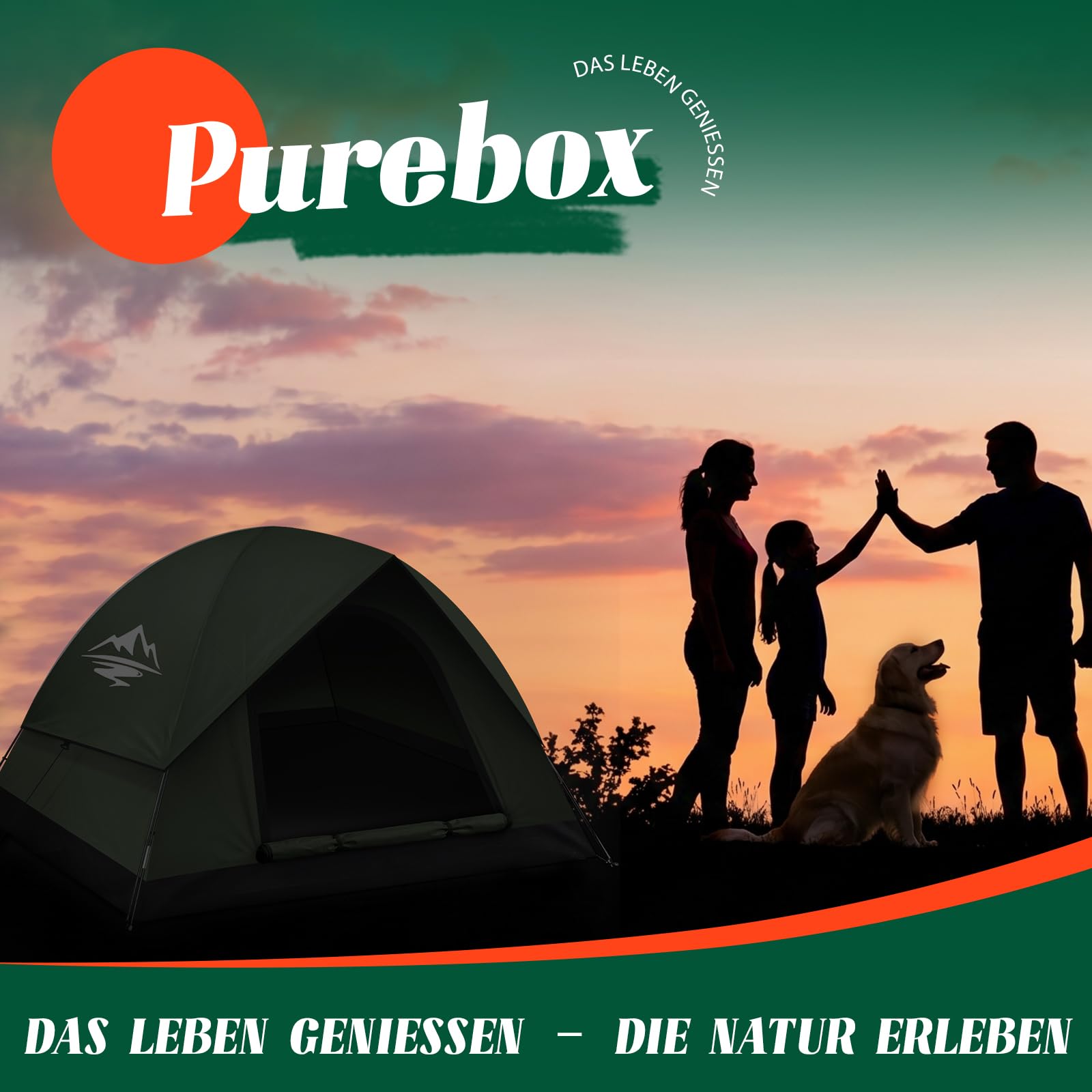Zelt 2-3 Personen Camping Zelte - Ultraleichte Campingzelt Kuppelzelt Winddicht 3-4 Saison mit Abnehmbarer äußerer Zeltplane, Kleine Packungsgröße, Geeignet für Camping Wandern Backpacking Familien