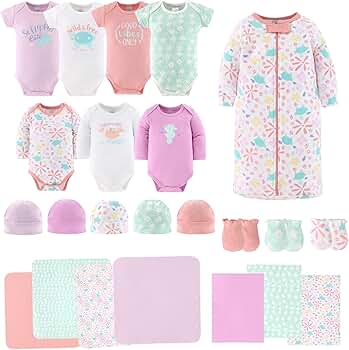 The Peanutshell Baby Layette Gift Set for Baby Girls - 23 Piece