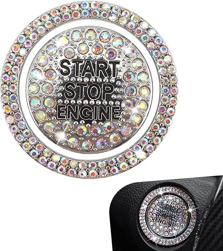 Apliques Decorativos para Botão Start de Carro Icyfond com Strass – 2 unidades