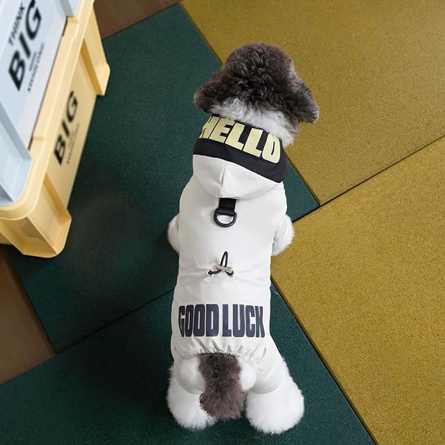 Foto 5 de 8 de Izefia Abrigo de Perro Ropa para Mascotas Traje a Prueba de Viento Abrigos de Tiempo FrÍO Chaqueta Buena…