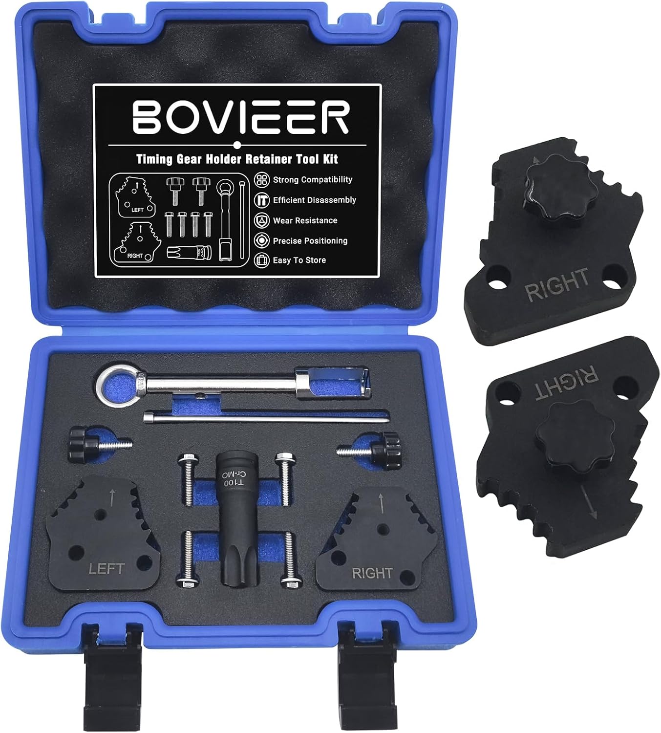 Timing Gear Holder Retainer Tool Kit Compatible with Mercedes Benz Maybach M276 M278 Engines, for Removing/Installing Camshaft Adjuster Sprocket, with T100 Socket & Fuel Injector Puller