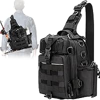 BLISSWILL Large Water-Resistant Fishing Tackle Backpack - Durable Outdoor Bag with Adjustable Straps & Ample Storage