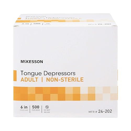 Vista 23 de McKesson Depresor de lengua, no estéril, de madera, junior, 5 1/2 pulgadas, 500 unidades, 10 paquetes, 5000 en total