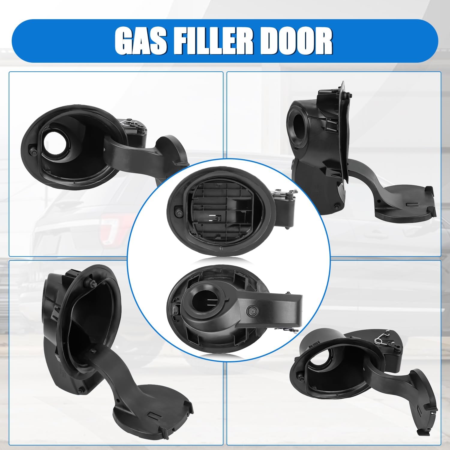 Explorer Fuel Tank Door, Explorer Gas Filler Door Pocket Housing Assembly W/O Cover, Compatible with Ford Explorer 2011-2019, Fuel Tank Filler Door Pipe for BB53-7827936-A BB53-7827936