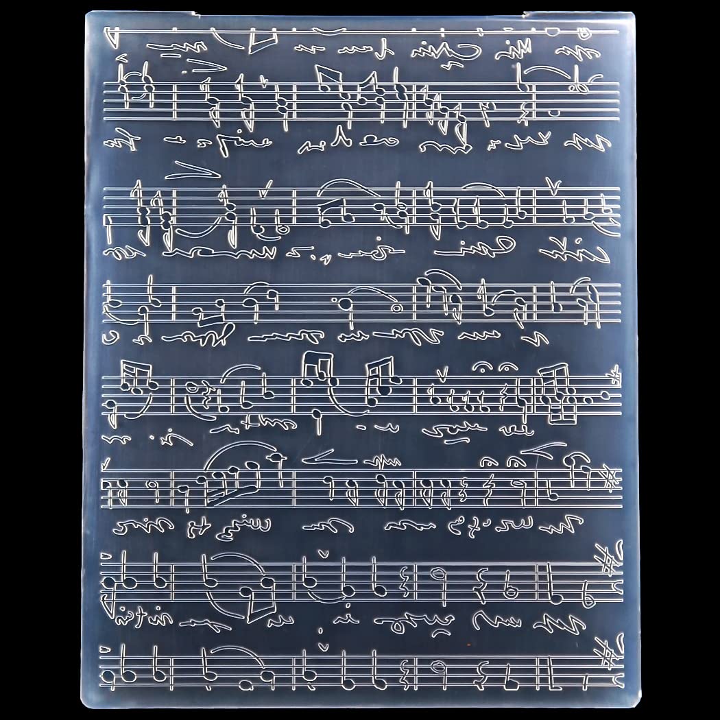 Classeur de gaufrage notes de musique plastique pour carterie poétique