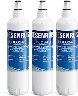 7012333 UC-15ip Compatible with Sub-Zero 7012333 Water Filter, Sub-Zero UC-151, UC-15I, UC-15IO, UC-15IP, UC-15,UC-151P, Improves the Smell and Taste of Water, Pack of 3, By DESENRUIS
