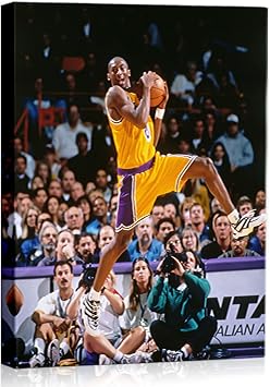 ART Kobe Bryant Black Mamba Canvas Wall Inspirational Motivational Basketball Player Quote Poster for Home Office Decor, Boys Living Room, and Bedroom - Mamba Mentality Sports Wall Decor