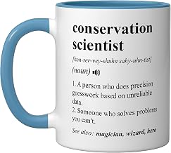 Conservation Scientist Funny Dictionary Definition Ceramic Mug, Blue/White