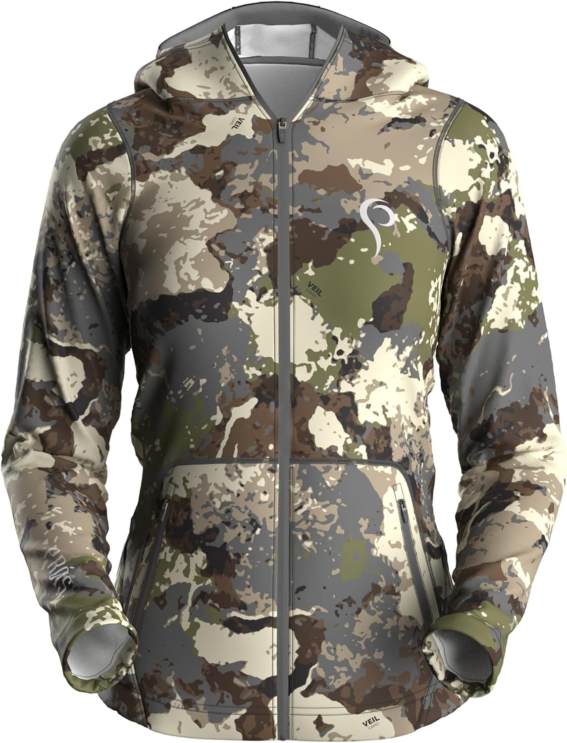 Prois Women’s Tintri Full Zip Fleece Jacket – Hooded Camo Hunting Apparel