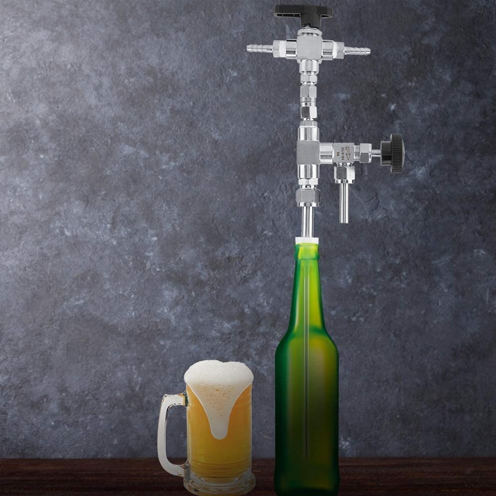 Llenadora de botellas a contrapresión, pistola de contrapresión para cerveza, varilla de embotellado de acero inoxidable 304 de grado alimenticio para cerveza y vino, equipo para elaboración de cer