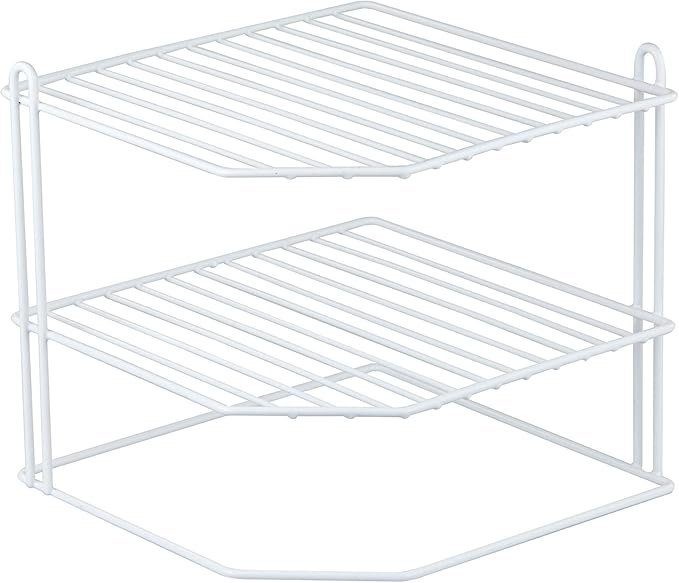 Amazon.com: Home Basics Corner Rack, White: Home & Kitchen
