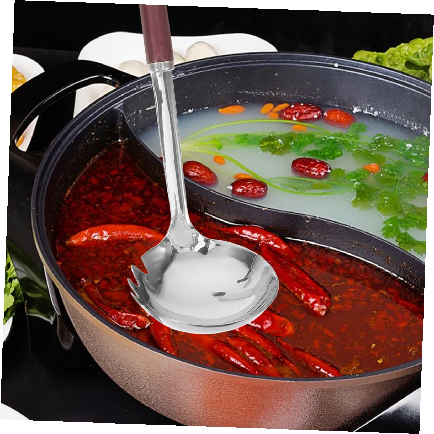 Set e Foro per Appendere 7 Pezzi Utensili Cucina in Acciaio Inossidabile Manico Spesso Resistente al Calore per Uso Domestico in Cucina