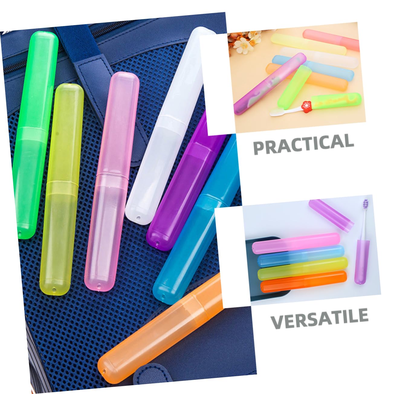 Alipis 4 Set Custodia Per Spazzolino Color Caramello Custodie Da Viaggio Per Spazzolini Da Denti Coperture Per Spazzolini Da Denti Portaspazzolini Porta Dentifricio Pp 21 Pezzi * 4